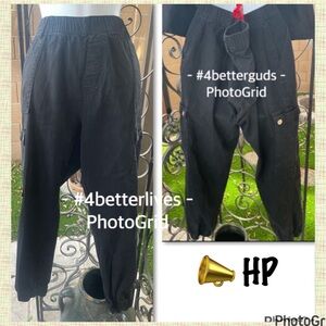 Kreamy Kre´amy Jogger Utility Cargo Stretchy Elastic Waist Cotton Blend Pants 2X